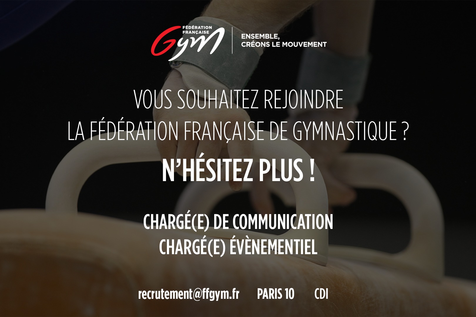 La Fédération Française de Gymnastique recherche un(e) chargé(e) de communication 