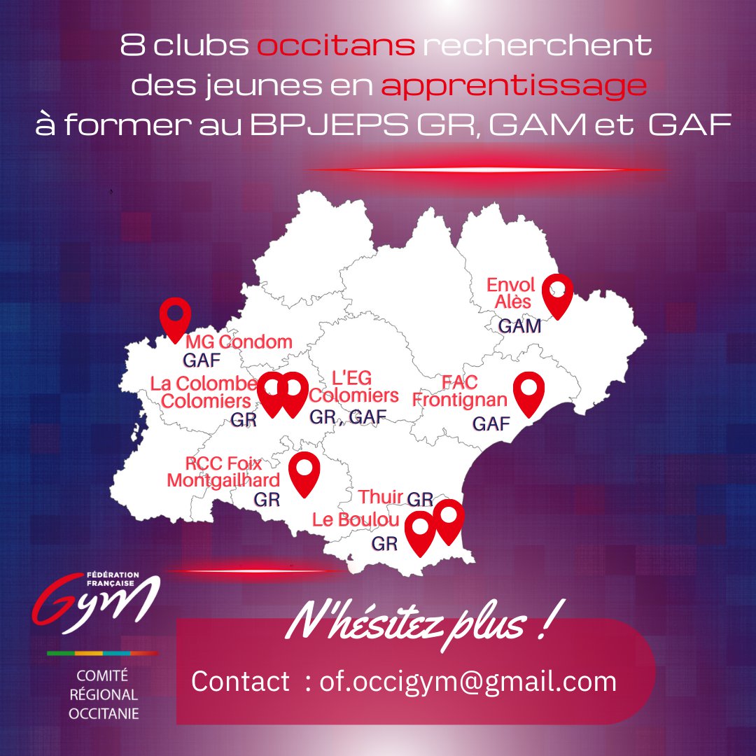 8 clubs recherchent des apprentis en formation BPJEPS