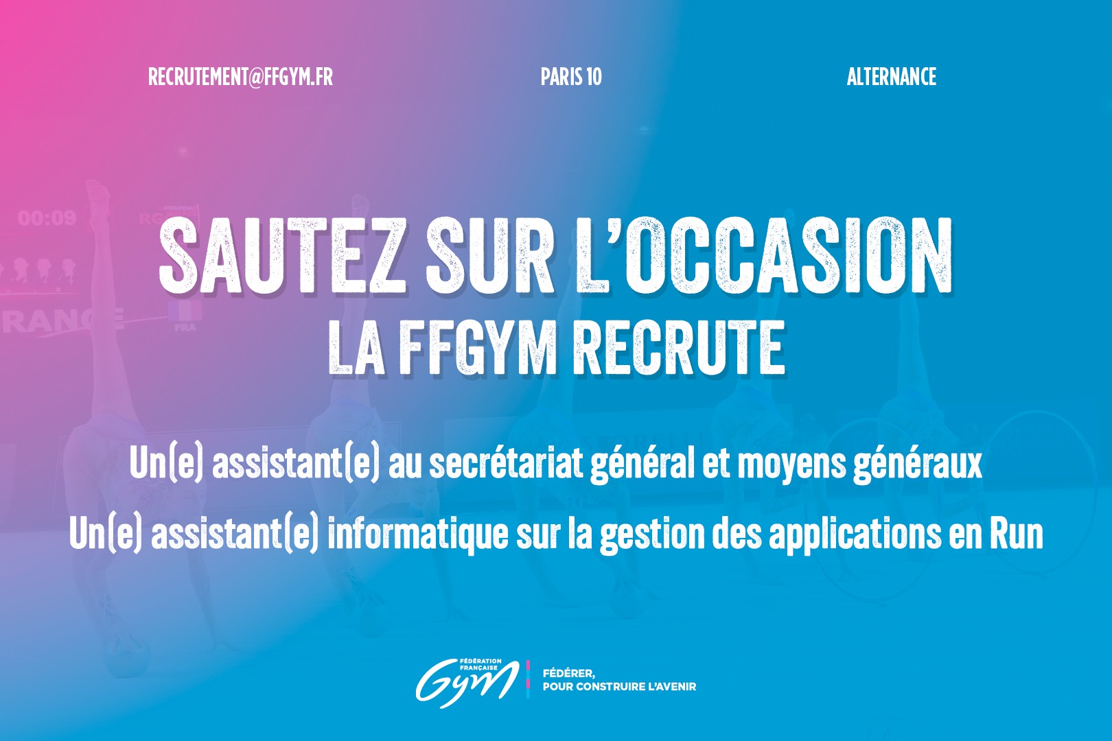OFFRE ALTERNANCE FFGYM 2025 - Assistant(e) en informatique sur la gestion des applications en Run