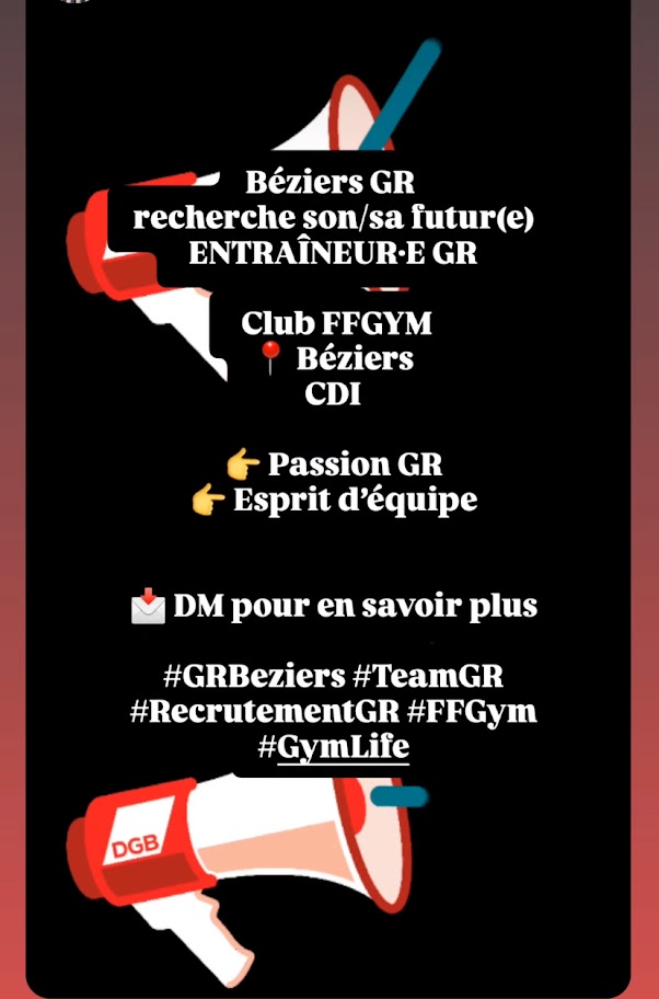 AS BEZIERS GYM (34) RECHERCHE UN ENTRAINEUR GR