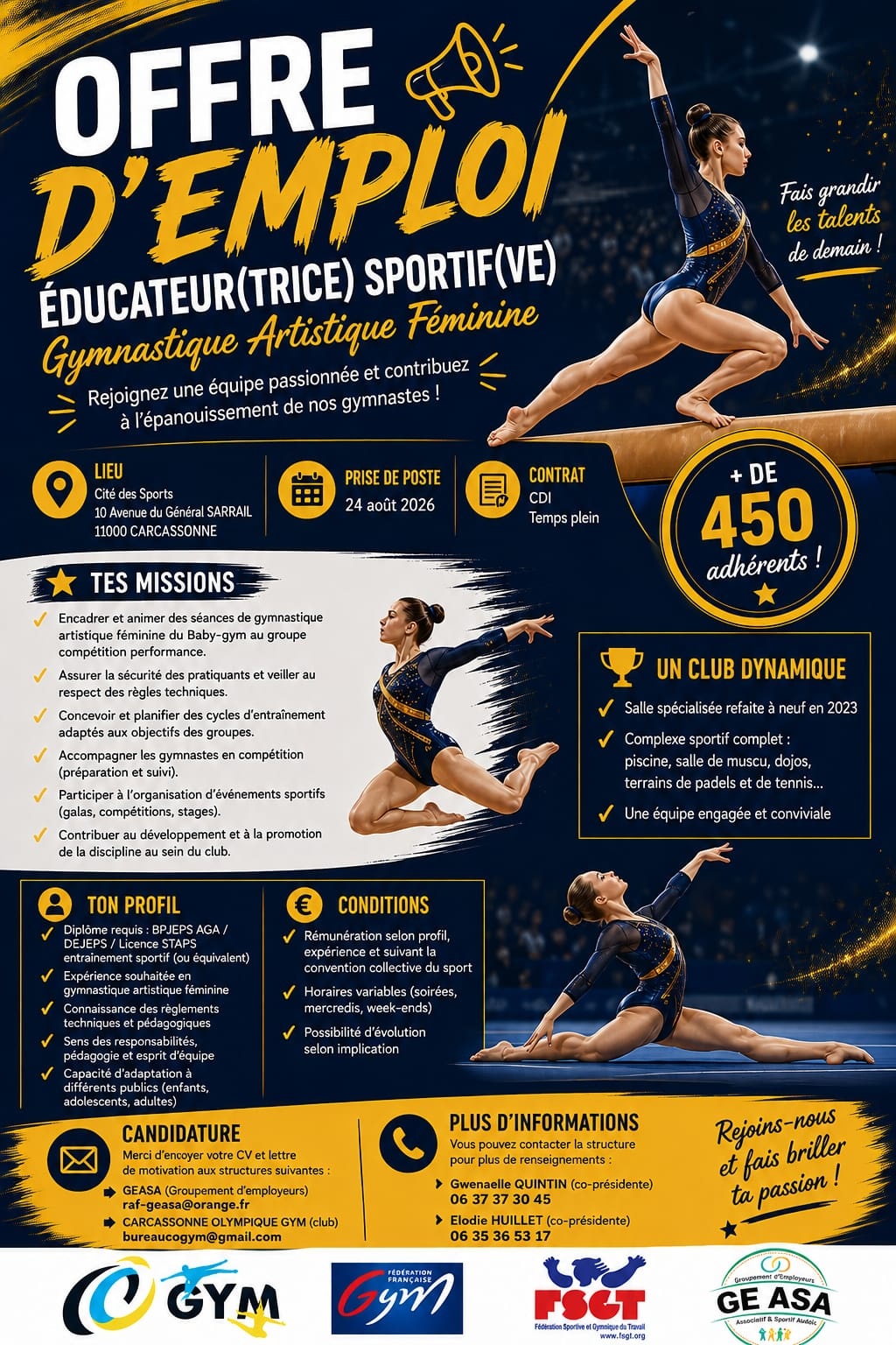 RECHERCHE ENTRAINEUR GAF