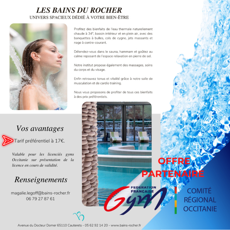 OFFRE PARTENAIRE - LES BAINS DU ROCHER OFFRE PARTENAIRE - LES BAINS DU ROCHER