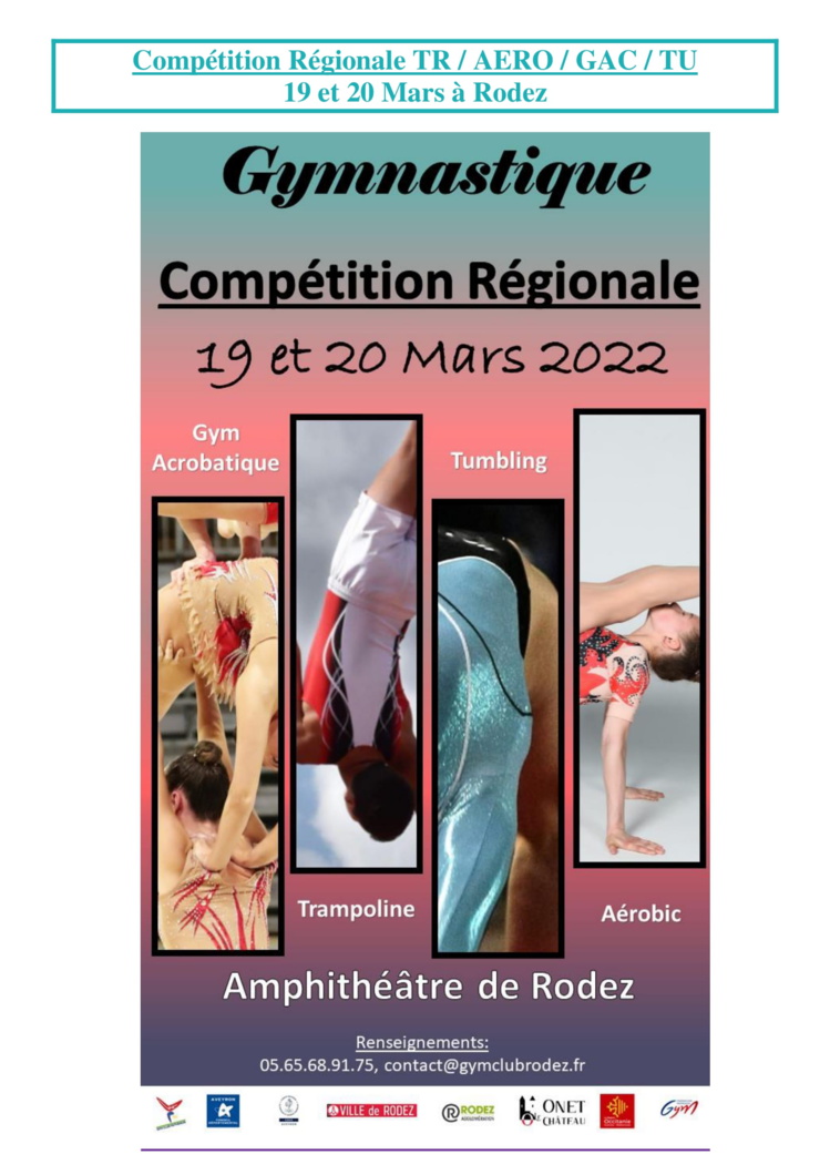 TU - Compétition Régionale - Rodez - 19 & 20 mars 2022