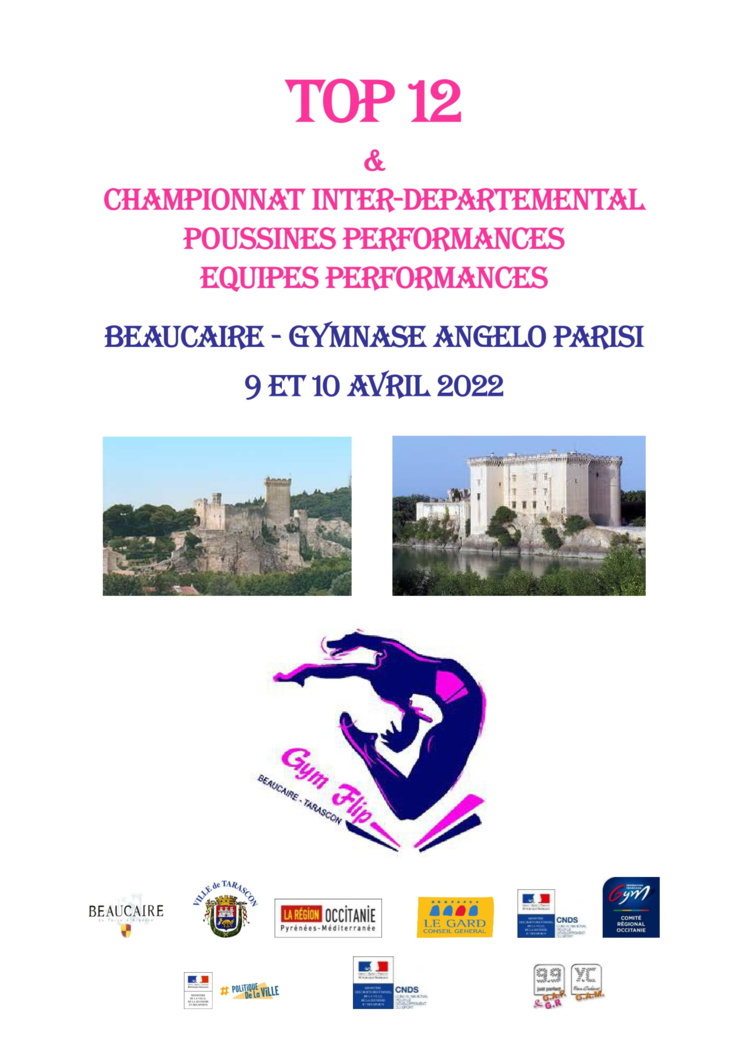 GAF - Beaucaire - Performance,  Poussines et TOP 12 - 9 &10 avril