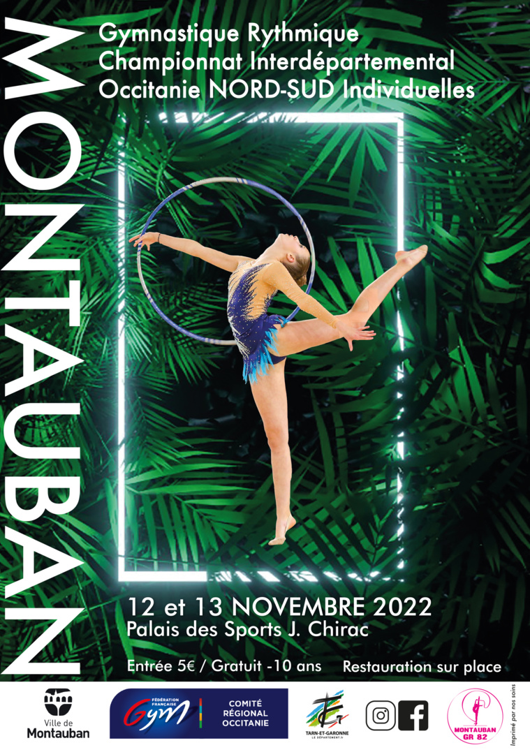 GR - Championnat Interdépartemental Nord/Sud DES INDIVIDUELLES régionales Fédérales et Nationales les 12 et 13 Novembre 2022 à Montauban