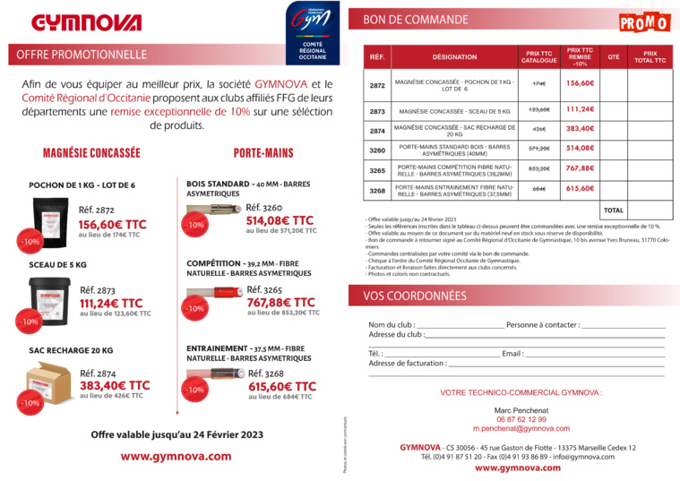 OFFRE SPECIALE GYMNOVA - JUSQU'AU 24 FEVRIER OFFRE SPECIALE GYMNOVA - JUSQU'AU 24 FEVRIER