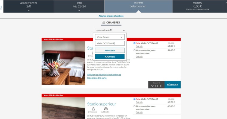 OFFRE SPECIALE ZENITUDE HOTEL-RESIDENCES - PARTENAIRE OFFICIEL DU COMITE OCCITANIE OFFRE SPECIALE ZENITUDE HOTEL-RESIDENCES - PARTENAIRE OFFICIEL DU COMITE OCCITANIE