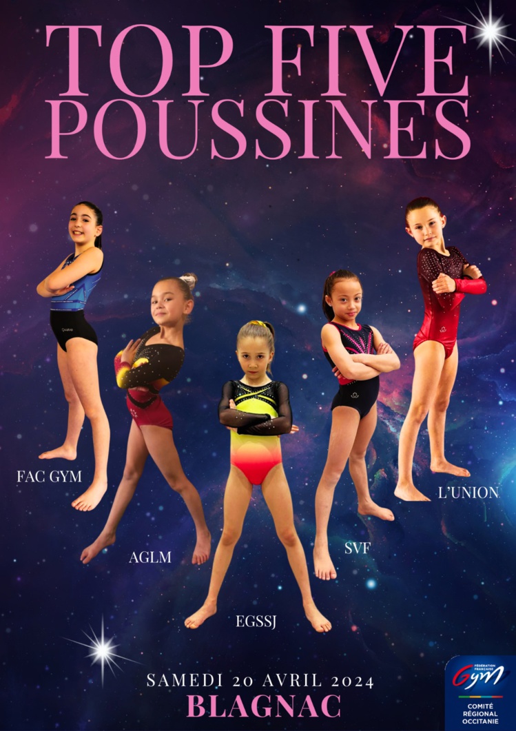 TOP FIVE POUSSINES GAF OCCITANIE - 20 AVRIL 2024 A BLAGNAC