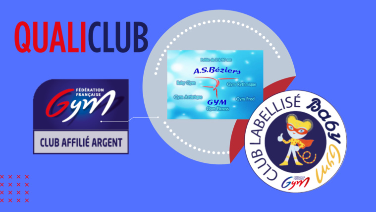 QUALICLUB - LE SALTO ALIGEOIS EN OR ET L'AS BEZIERS EN ARGENT + LABELLISES BABY GYM QUALICLUB - LE SALTO ALIGEOIS EN OR ET L'AS BEZIERS EN ARGENT + LABELLISES BABY GYM