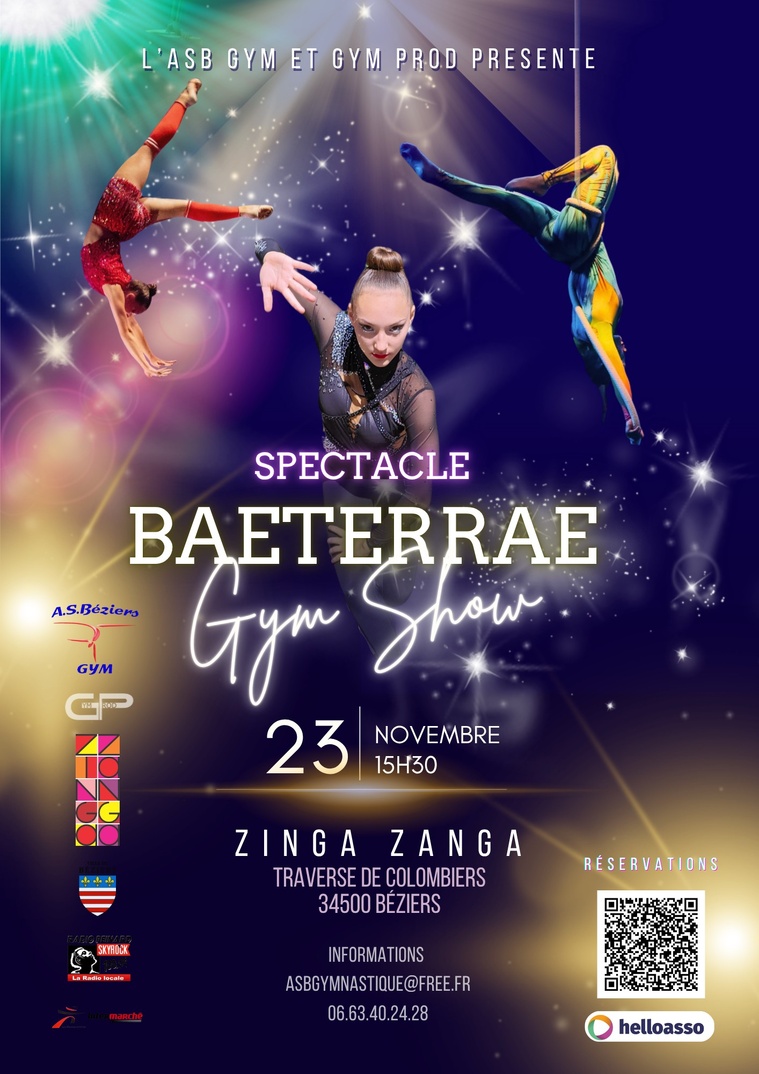 SPECTACLE GYM PROD - BAETERRAE - 1 PLACE OFFERTE/CLUB OCCITAN LE 23 NOVEMBRE 2025 SPECTACLE GYM PROD - BAETERRAE - 1 PLACE OFFERTE/CLUB OCCITAN LE 23 NOVEMBRE 2025