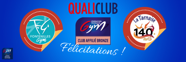 NOUVEAUX CLUBS AFFILIES BRONZE QUALICLUB - FONTENILLES ET LA TARNAISE NOUVEAUX CLUBS AFFILIES BRONZE QUALICLUB - FONTENILLES ET LA TARNAISE