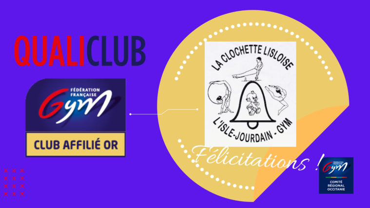 QUALICLUB- LA CLOCHETTE LISLOISE EN OR ! QUALICLUB- LA CLOCHETTE LISLOISE EN OR !