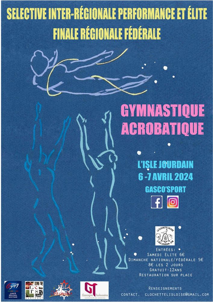 GAC - SELECTIVE INTER-RÉGIONALE ET FINALE RÉGIONALE LES 06 ET 07 AVRIL 2024 A L'ISLE JOURDAIN