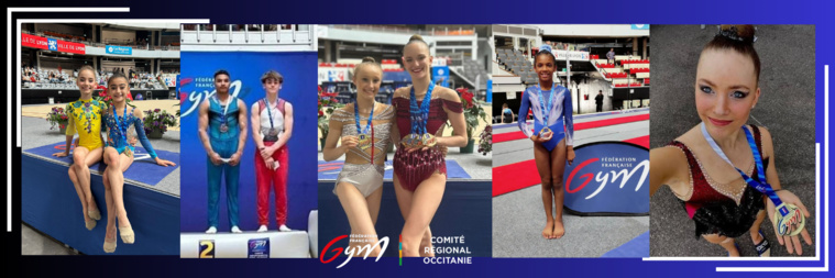 5 médailles occitanes aux Championnats de France Elite GAM GAF GR à Lyon