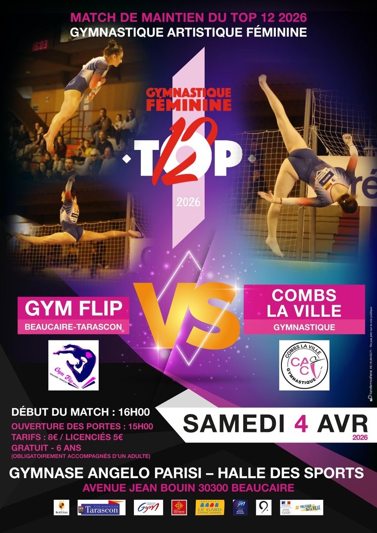 TOP 12 GAF - RENDEZ VOUS A BEAUCAIRE LE 4 AVRIL TOP 12 GAF - RENDEZ VOUS A BEAUCAIRE LE 4 AVRIL