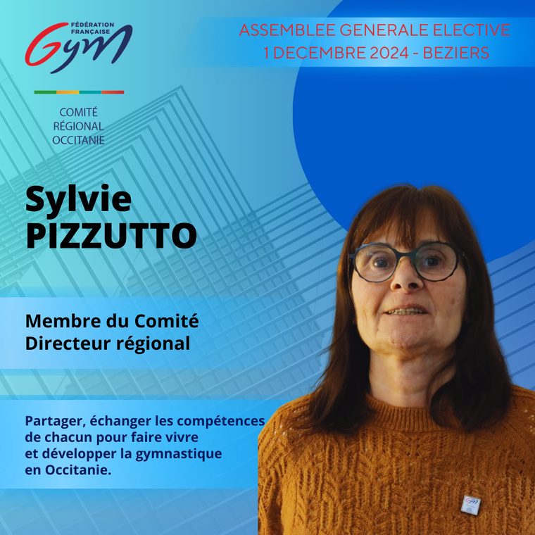 SYLVIE PIZZUTTO MEMBRE DU COMITE DIRECTEUR SYLVIE PIZZUTTO MEMBRE DU COMITE DIRECTEUR