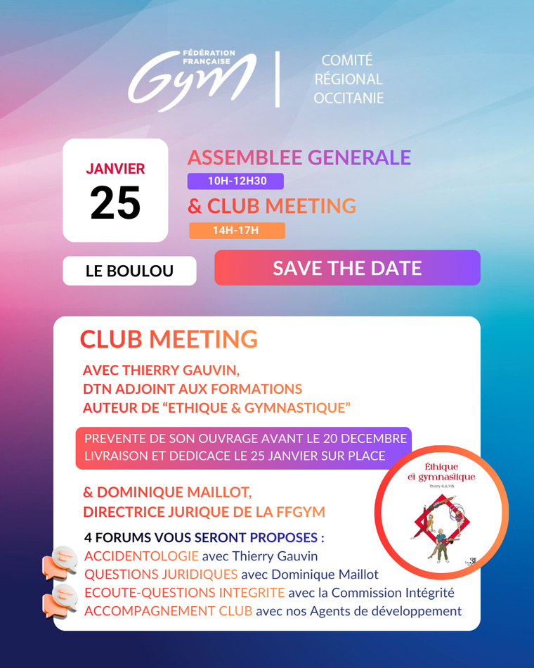 ASSEMBLEE GENERALE & CLUB MEETING 2026 ASSEMBLEE GENERALE & CLUB MEETING 2026