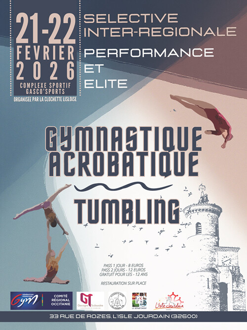 ​TU - 1ERE SELECTIVE INTER-RÉGIONALE LES  21 ET 22 FEVRIER 2026 A L'ISLE JOURDAIN