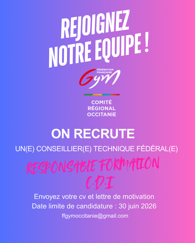 LE COMITE OCCITANIE RECRUTE LE COMITE OCCITANIE RECRUTE