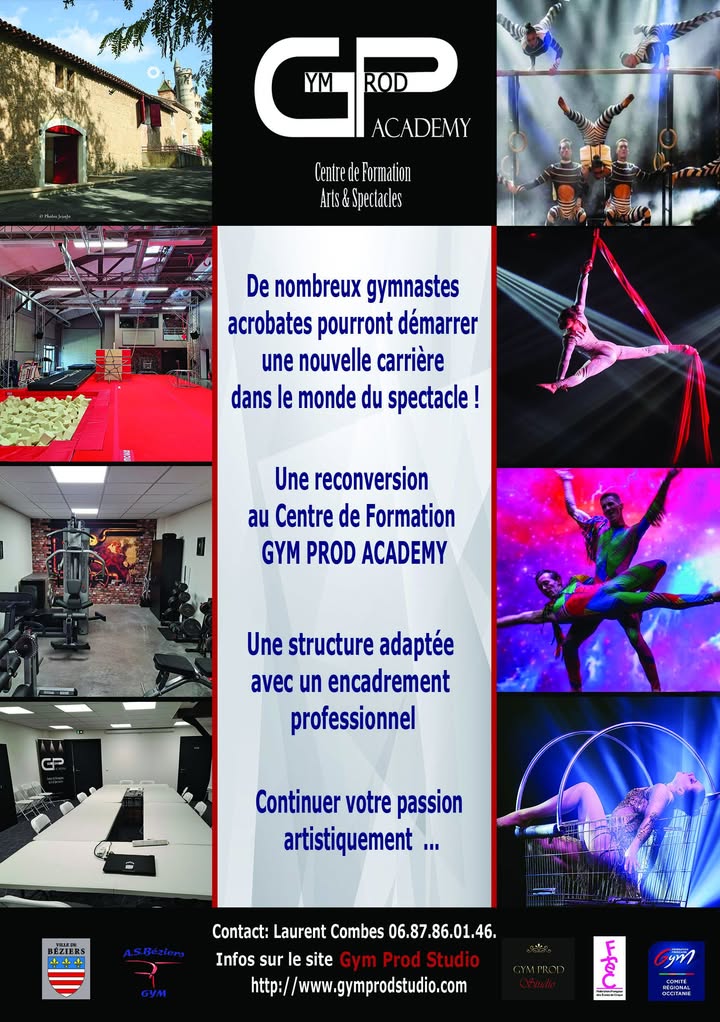 CENTRE DE FORMATION DES ARTS & SPECTACLES GYM PROD ACADEMY - Inscriptions 2024-2025