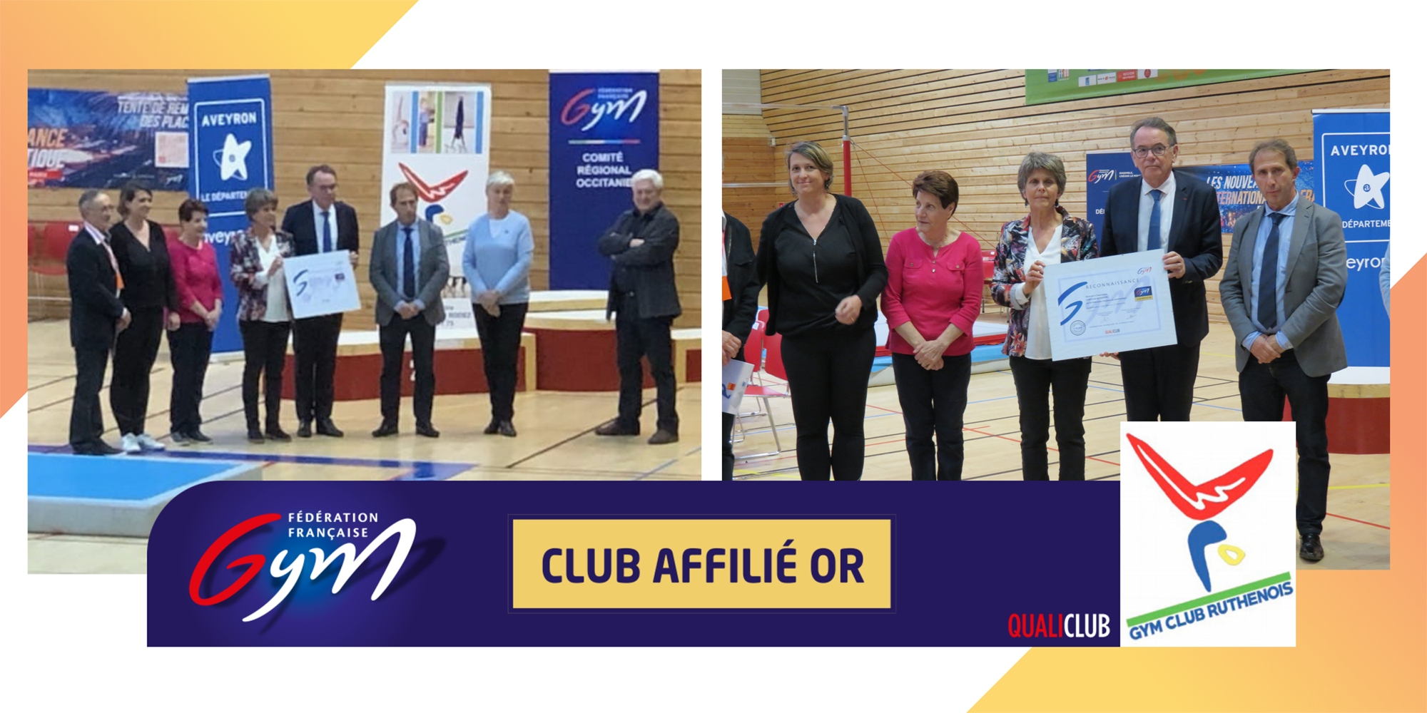 QUALICLUB - Le Gym Club Ruthénois Club Affilié OR à l'honneur !