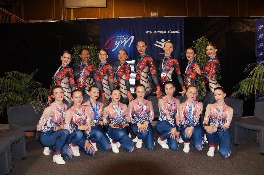 11 podiums remportés au Championnat de France Aérobic à Chambéry