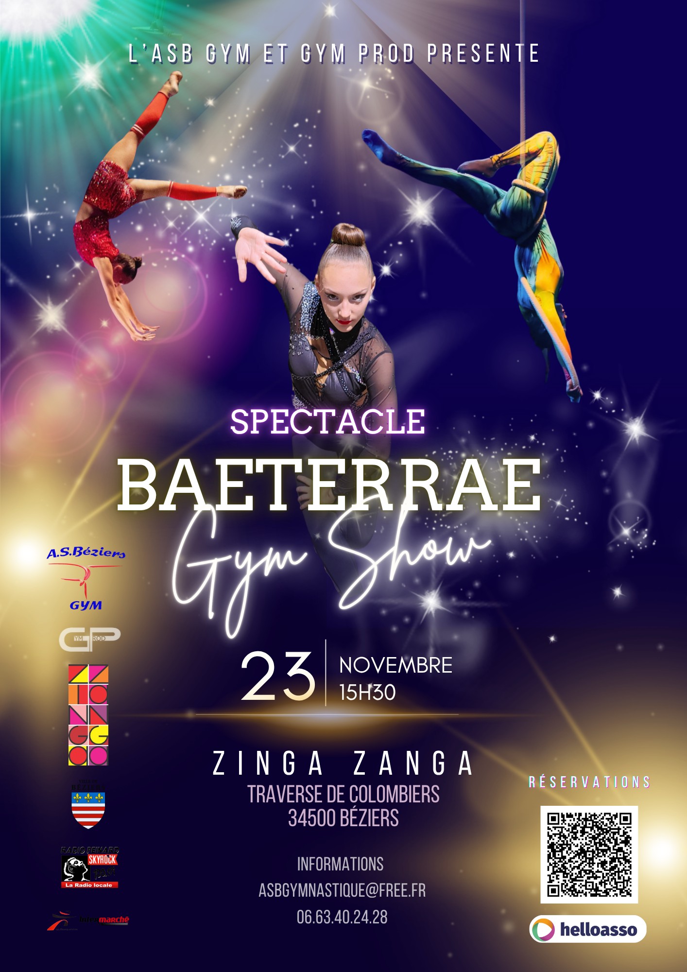 SPECTACLE GYM PROD - BAETERRAE - 1 PLACE OFFERTE/CLUB OCCITAN LE 23 NOVEMBRE 2025
