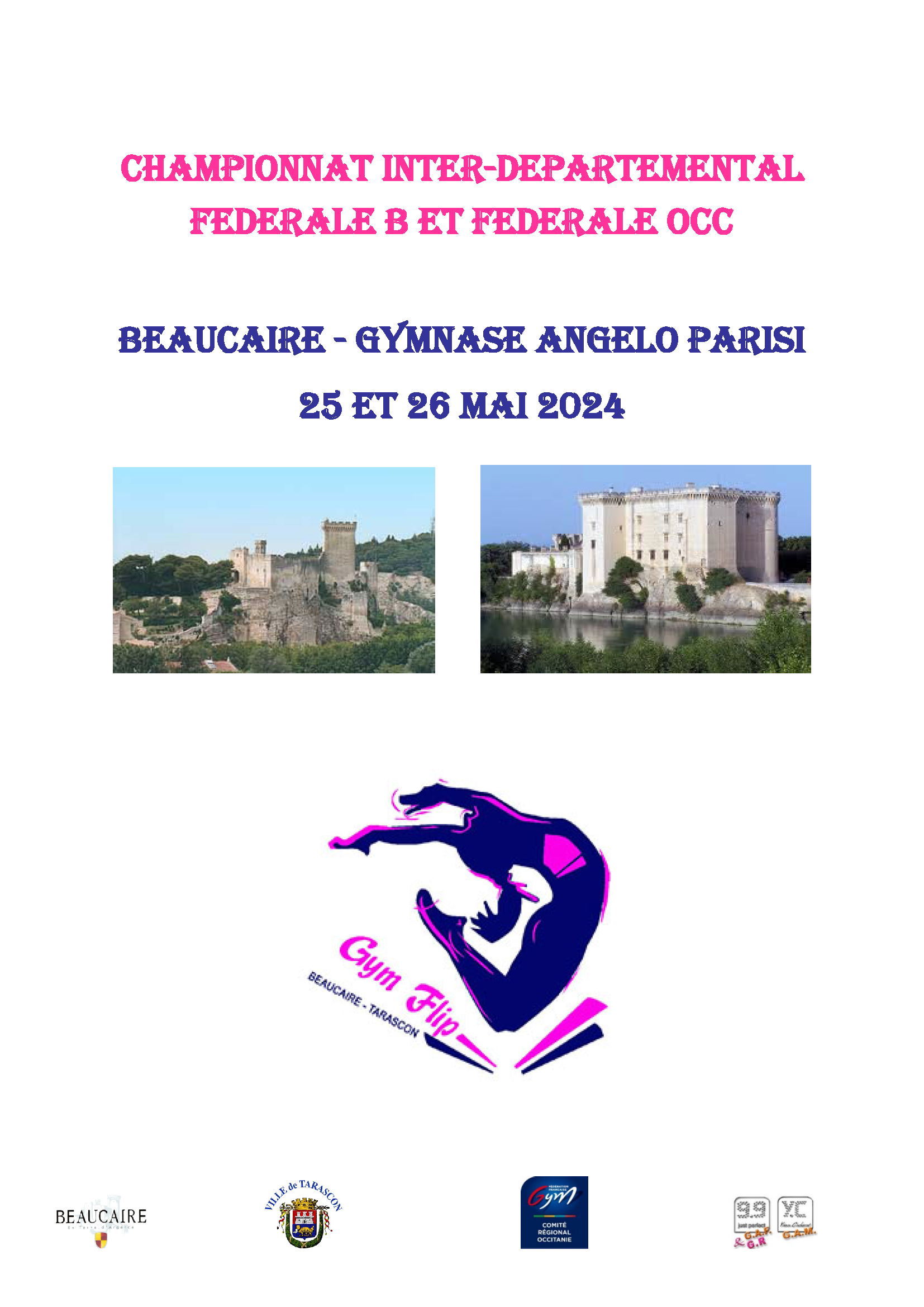 GAF - COMPÉTITION INTERDÉPARTEMENTALE EST ÉQUIPES FED B+ FED'OC LES 25 ET 26 MAI 2024 À BEAUCAIRE