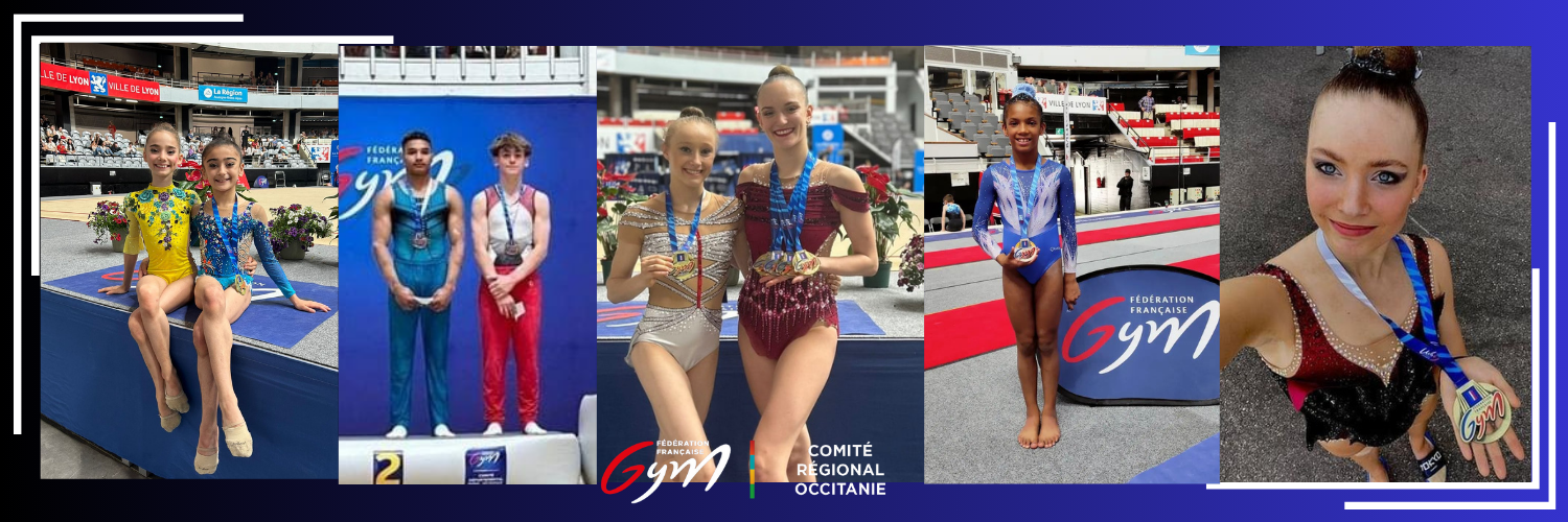 5 médailles occitanes aux Championnats de France Elite GAM GAF GR à Lyon