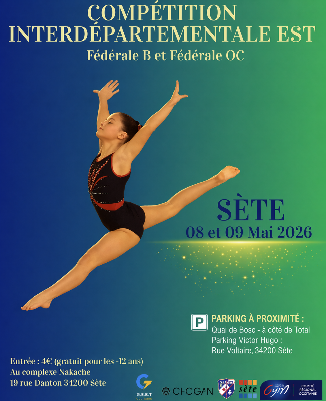 GAF - CHAMPIONNAT INTERDÉPARTEMENTALE NORD - ÉQUIPES FÉDÉRALES B / FÉD'OC LES 08 ET 09 MAI 2026 À SÉTE