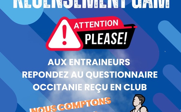 APPEL AUX CLUBS - RECENSEMENT GAM OCCITANIE