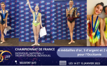 9 médailles au Championnat de France GR Individuel Trophée Fédéral et Nat C pour l’Occitanie